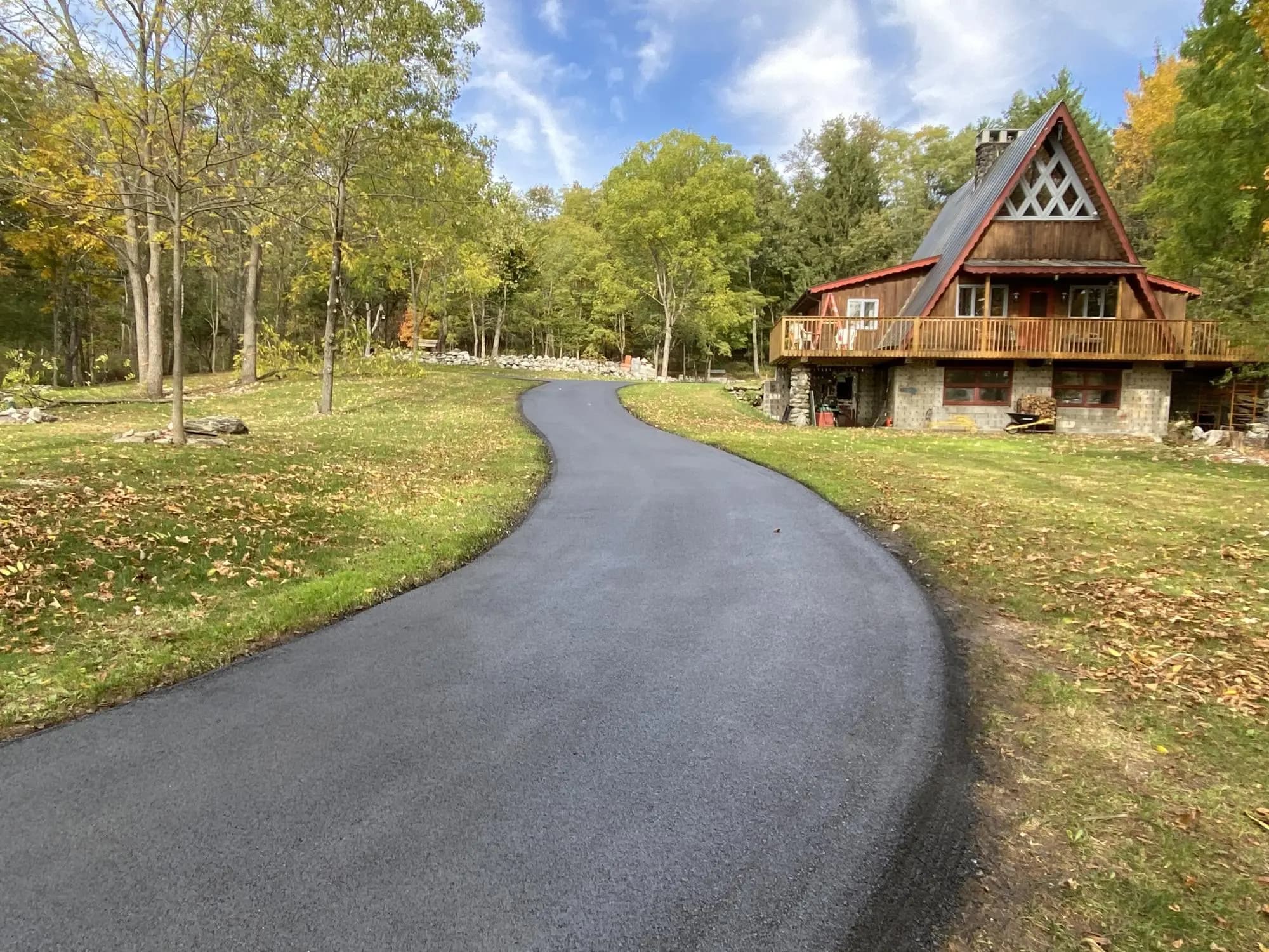 Completed driveway by Muddy Driveways and Paving in Hudson Valley, NY